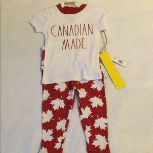 Rae Dunn Canadian Made Pajama Set 2T